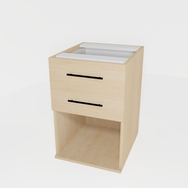 Desk High Pedestal 2 Drawer, Lever Arch