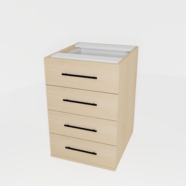 Desk High Pedestal, 4 Drawer