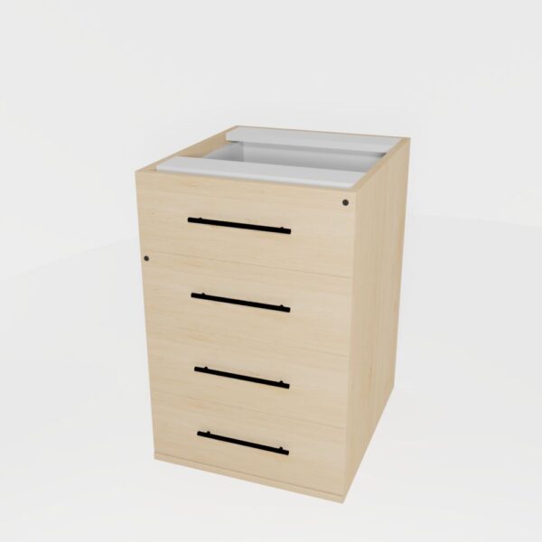 Desk High Pedestal, 4 Drawer, 2 Way