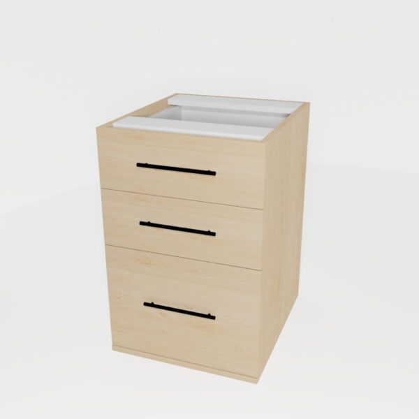 Desk High Pedestal, 2 Drawer, 1 Filer