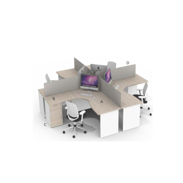 InTen Cluster Panel Leg Desking