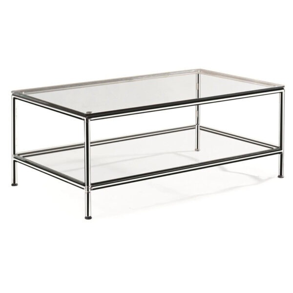 Chrome Double Glass Coffee Table